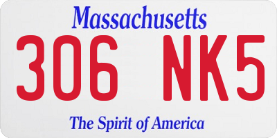 MA license plate 306NK5