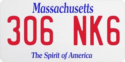 MA license plate 306NK6