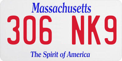 MA license plate 306NK9