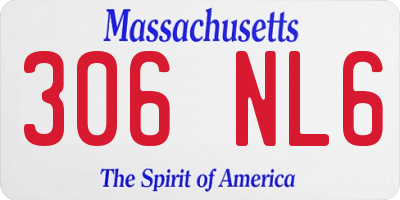 MA license plate 306NL6