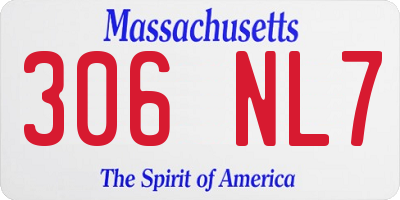 MA license plate 306NL7