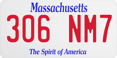 MA license plate 306NM7