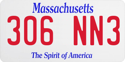 MA license plate 306NN3
