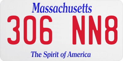 MA license plate 306NN8