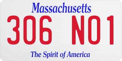 MA license plate 306NO1