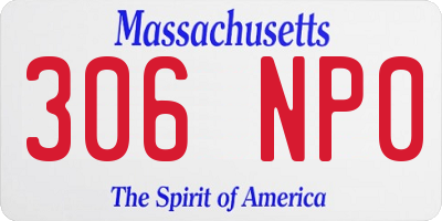 MA license plate 306NP0