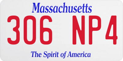 MA license plate 306NP4