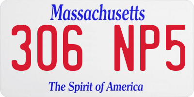 MA license plate 306NP5