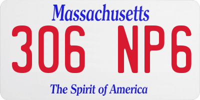 MA license plate 306NP6