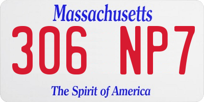 MA license plate 306NP7