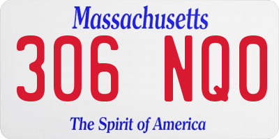 MA license plate 306NQ0