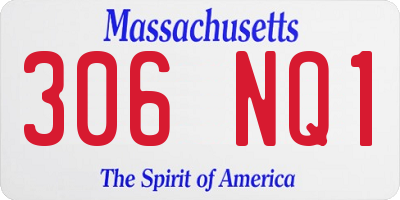MA license plate 306NQ1