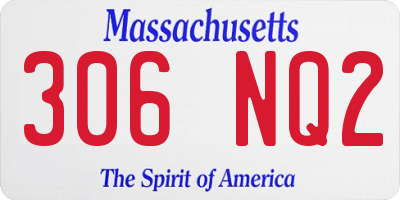 MA license plate 306NQ2