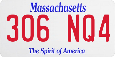 MA license plate 306NQ4