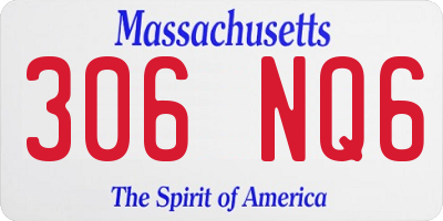MA license plate 306NQ6