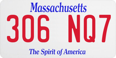 MA license plate 306NQ7