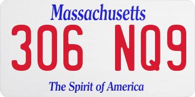 MA license plate 306NQ9