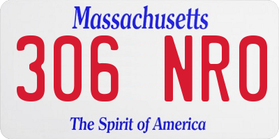 MA license plate 306NR0