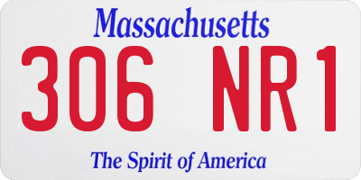 MA license plate 306NR1