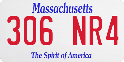 MA license plate 306NR4