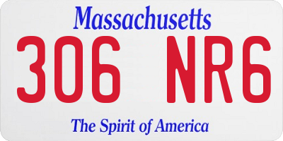 MA license plate 306NR6