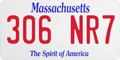 MA license plate 306NR7