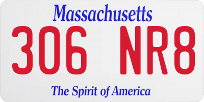 MA license plate 306NR8