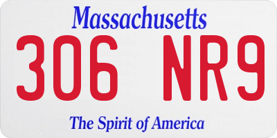MA license plate 306NR9