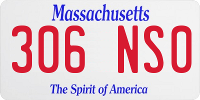 MA license plate 306NS0