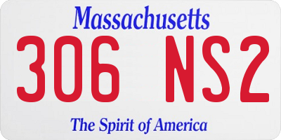 MA license plate 306NS2