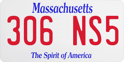 MA license plate 306NS5