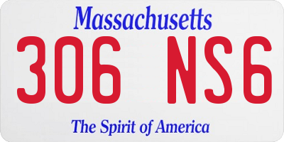 MA license plate 306NS6