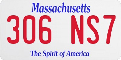MA license plate 306NS7