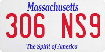 MA license plate 306NS9