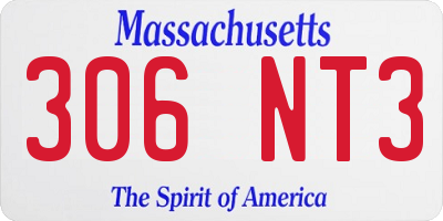 MA license plate 306NT3