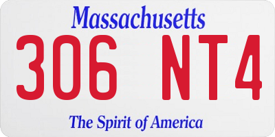MA license plate 306NT4