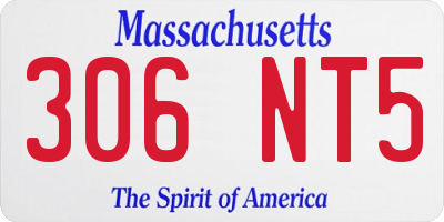 MA license plate 306NT5