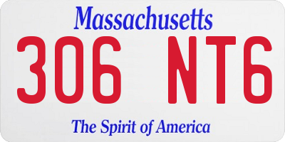 MA license plate 306NT6
