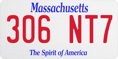 MA license plate 306NT7