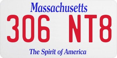 MA license plate 306NT8