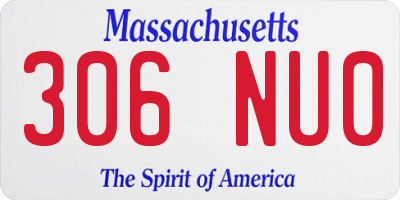 MA license plate 306NU0