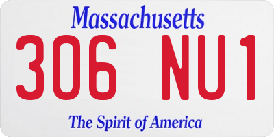 MA license plate 306NU1