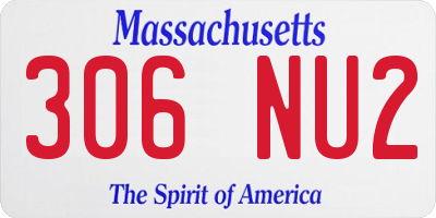 MA license plate 306NU2