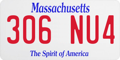 MA license plate 306NU4