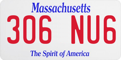 MA license plate 306NU6
