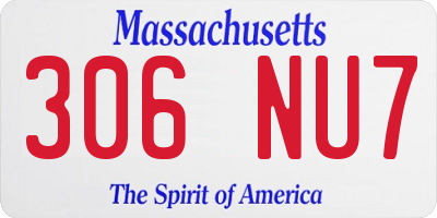 MA license plate 306NU7