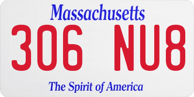 MA license plate 306NU8