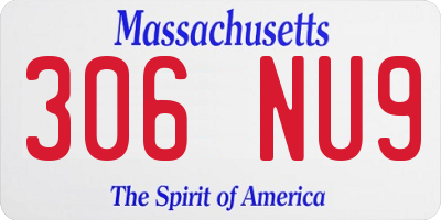 MA license plate 306NU9