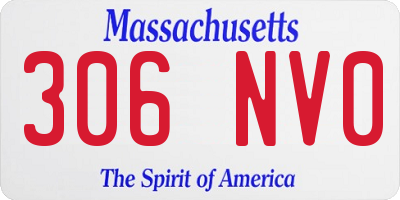 MA license plate 306NV0