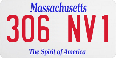 MA license plate 306NV1